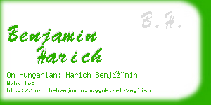 benjamin harich business card